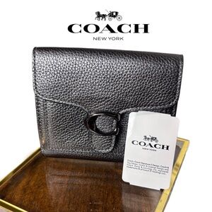 Coach Tabby Polished Pebbled Leather Small Wallet